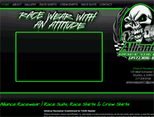 Tablet Screenshot of allianceracewear.com